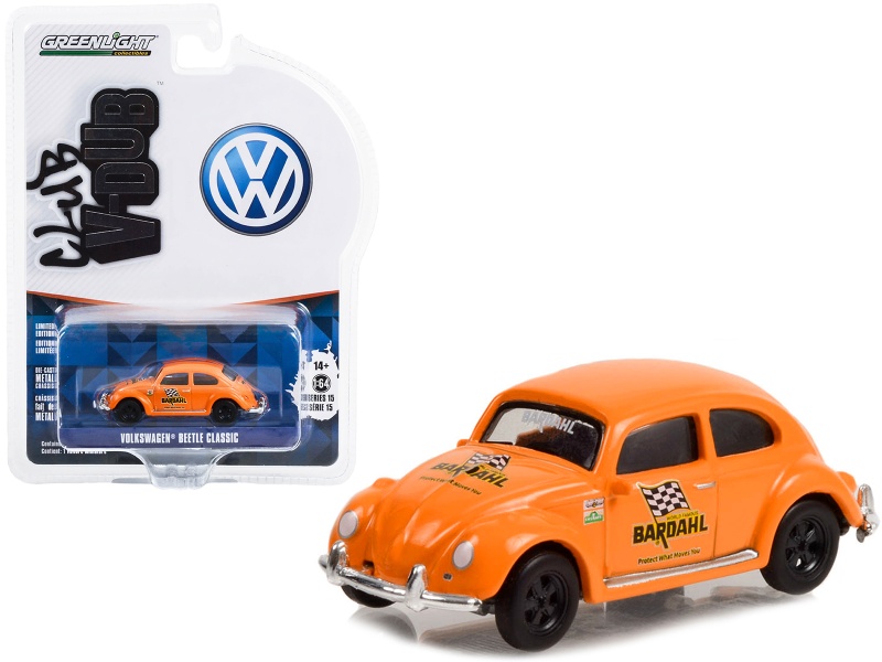 Volkswagen Beetle Classic Orange "Bardahl: Protect What Moves You" "Club Vee V-Dub" Series 15 1/64 Diecast Model Car By Greenlight
