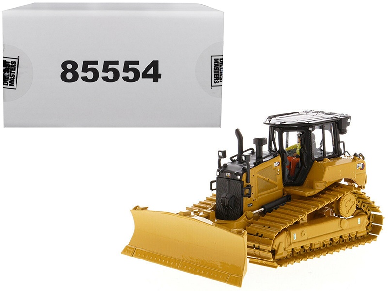 Cat Caterpillar D6 Xe Lgp Track Type Tractor Dozer With Vpat Blade And Operator "High Line" Series 1/50 Diecast Model By Diecast Masters