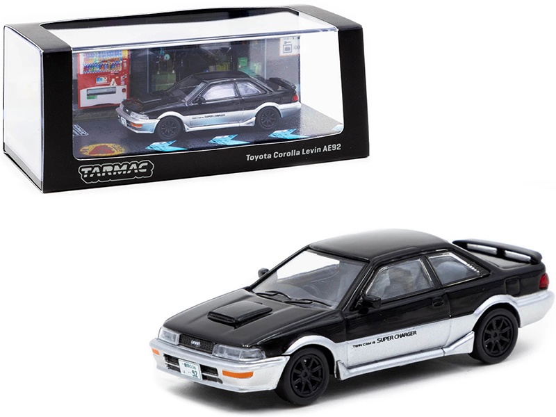 Toyota Corolla Levin Ae92 Black And Silver 1 64 Diecast Model Car By 