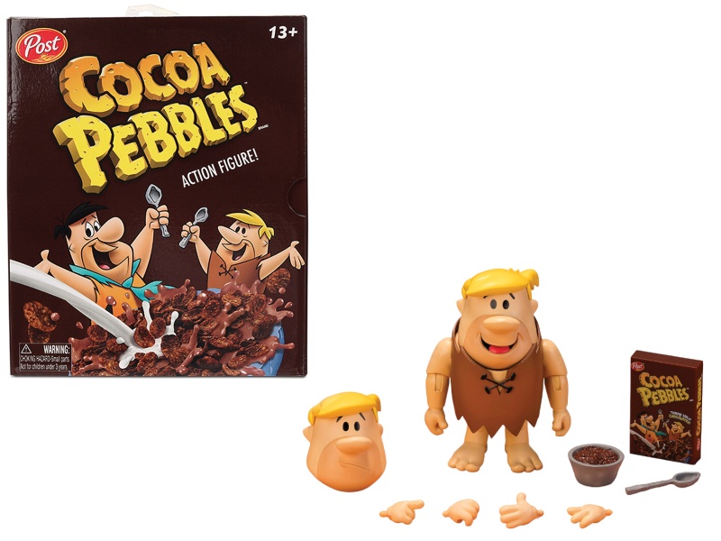 Barney Rubble 4.5" Moveable Figure With Accessories And Alternate Head And Hands "The Flintstones - Post Cocoa Pebbles" Model By Jada