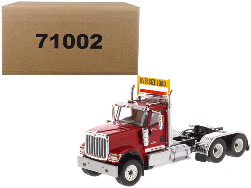 International Hx520 Day Cab Tandem Tractor Red 1/50 Diecast Model By Diecast Masters