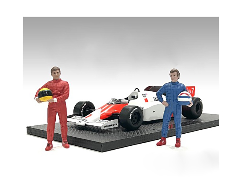 "Racing Legends" 80'S Set Of 2 Diecast Figures For 1/43 Scale Models By American Diorama