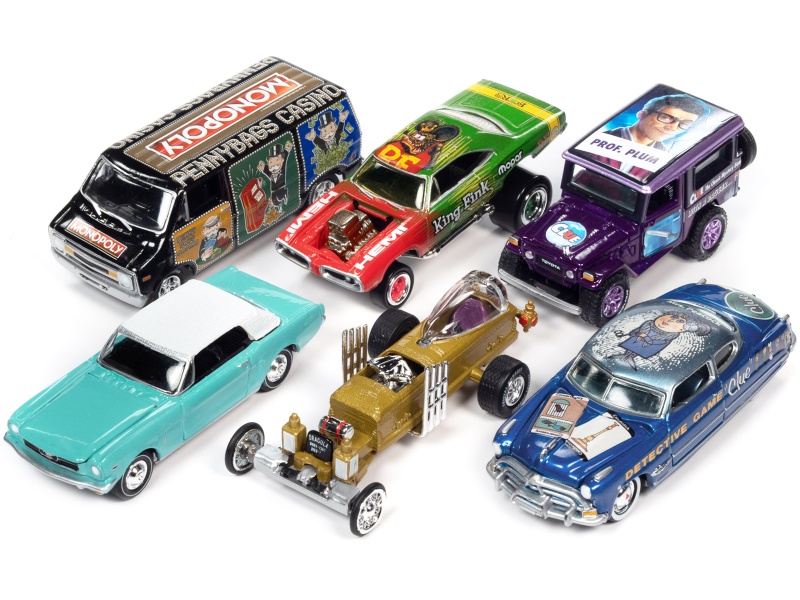 Pop Culture 2022 Set Of 6 Cars Release 3 1/64 Diecast Model Cars By Johnny Lightning