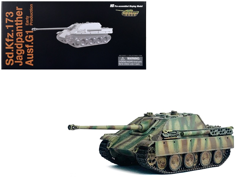 Germany Sd.Kfz.173 Jagdpanther Ausf.G1 Early Production Tank 1/72 Scale Plastic Model by Dragon Models