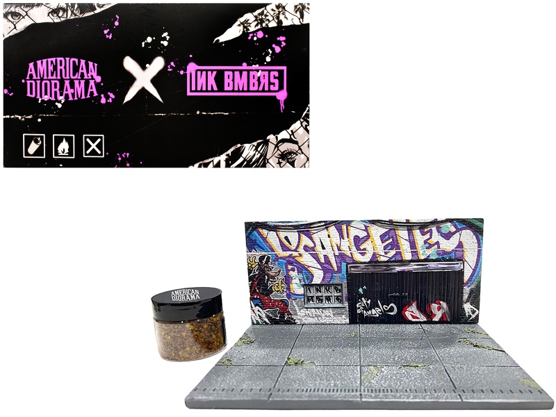 "American Diorama X Ink Bmbrs - La Graffiti" Street Art Diorama For 1/64 Scale Models By American Diorama