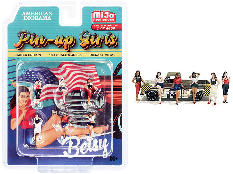 "PinUp Girls" 6 Piece Diecast Figurines Set Limited Edition To 4800