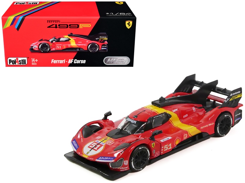 Ferrari 499P #51 James Calado - Antonio Giovinazzi - Alessandro Pier Guidi "Ferrari Af Corse" Winner "24 Hours Of Le Mans" (2023) 1/64 Diecast Model Car By Polistil
