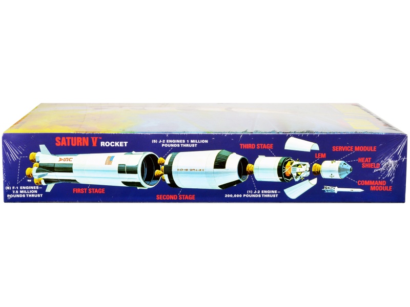 Skill 2 Model Kit Saturn V Rocket And Apollo Spacecraft 1/200 Scale Model By Amt