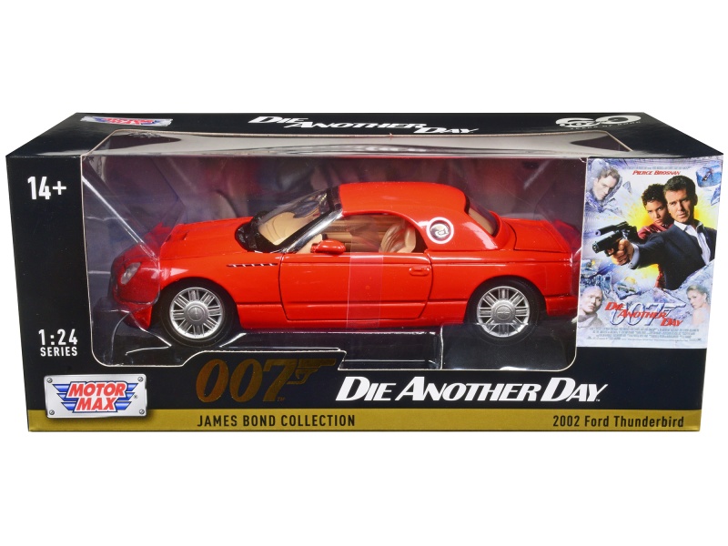 2002 Ford Thunderbird Orange James Bond 007 "Die Another Day" (2002) Movie "James Bond Collection" Series 1/24 Diecast Model Car By Motormax