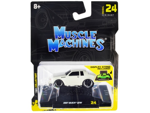 1987 Buick Gnx Pearl White 1/64 Diecast Model Car By Muscle Machines