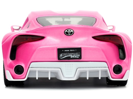 Toyota Ft-1 Concept Pink Metallic And Pink Ranger Diecast Figurine - 1/24 Scale Diecast Model Car By Jada