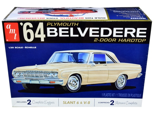 1964 Plymouth Belvedere Coupe Hardtop 1/25 Scale Model Kit by AMT