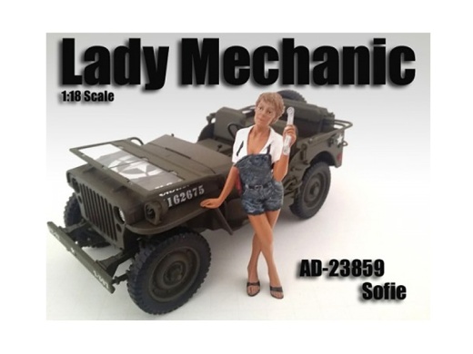 Lady Mechanic Sofie Figure for 1:18 Scale Models by American Diorama