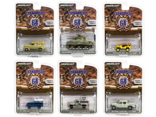 Battalion 64 Diecast Models Series 3 Set of 6 Pieces by GreenLight