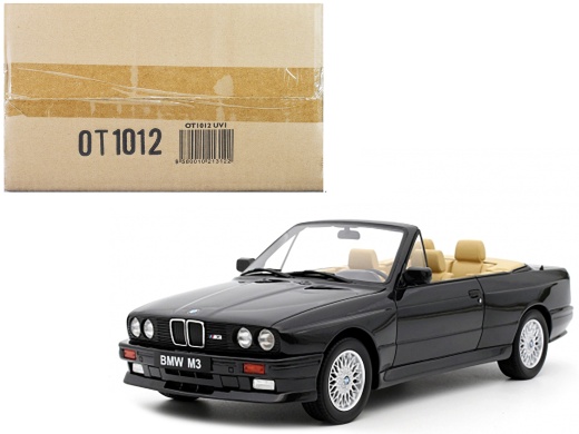 1989 BMW E30 M3 Convertible Diamond Black Metallic Limited Edition 1/18 Model Car