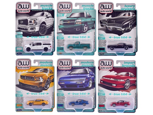 Auto World Premium 2025 Release 1 Set A Of 6 Pieces 1/64 Diecast Model Cars By Auto World