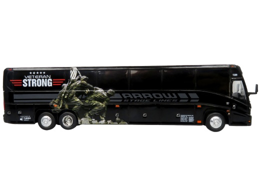 MCI J4500 Coach Bus "Arrow Stage Lines - Veteran Strong" Black "The Bus & Motorcoach Collection" Limited Edition Diecast Model