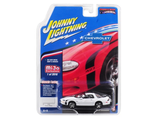 2002 Chevrolet Camaro ZL1 427 Arctic White Diecast Model Car by Johnny Lightning