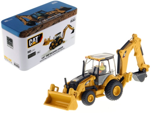 CAT Caterpillar 450E Backhoe Loader with Operator High Line Series 1/87 (HO) Scale Diecast Model