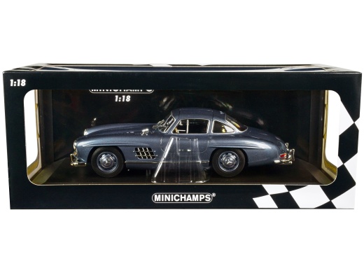 1955 Mercedes-Benz 300 Sl W198 Light Blue Metallic Limited Edition Diecast Model Car