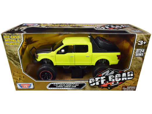 2019 Ford F-150 Lariat Crew Cab Pickup Truck Off Road Bright Green Diecast Model Car