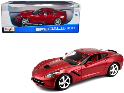2014 Chevrolet Corvette C7 Stingray Metallic Red 1/18 Diecast Model Car