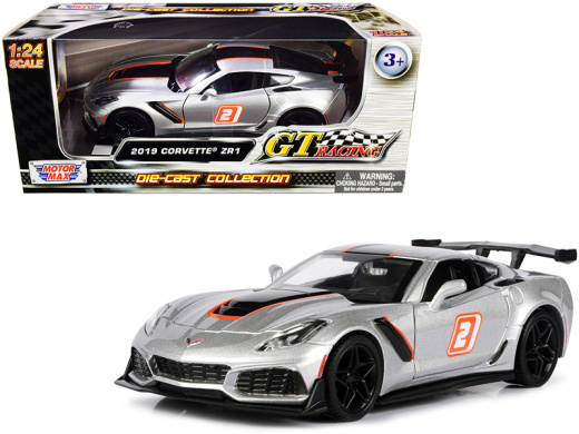 2019 Chevrolet Corvette ZR1 #2 Silver Diecast Model Car