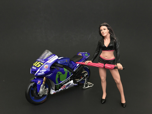 Umbrella Girl I Figure for 1:24 Scale Models by American Diorama