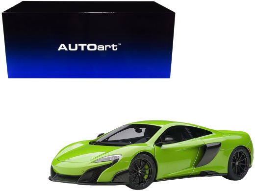 McLaren 675LT Napier Green with Black Wheels 1/18 Model Car by Autoart
