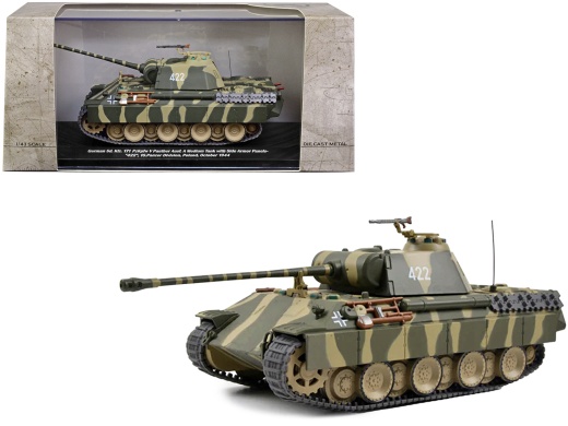 German Sd. Kfz. 171 Pzkpfw V Panther Ausf. A Medium Tank With Side Armor Panels Diecast Model
