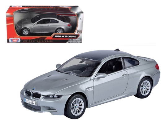 Bmw M3 Coupe Gray Metallic 1/24 Diecast Model Car By Motormax