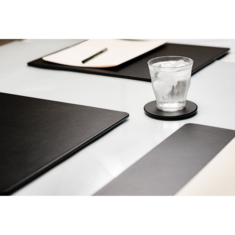 Classic Black Leather 23-Piece Conference Room Set