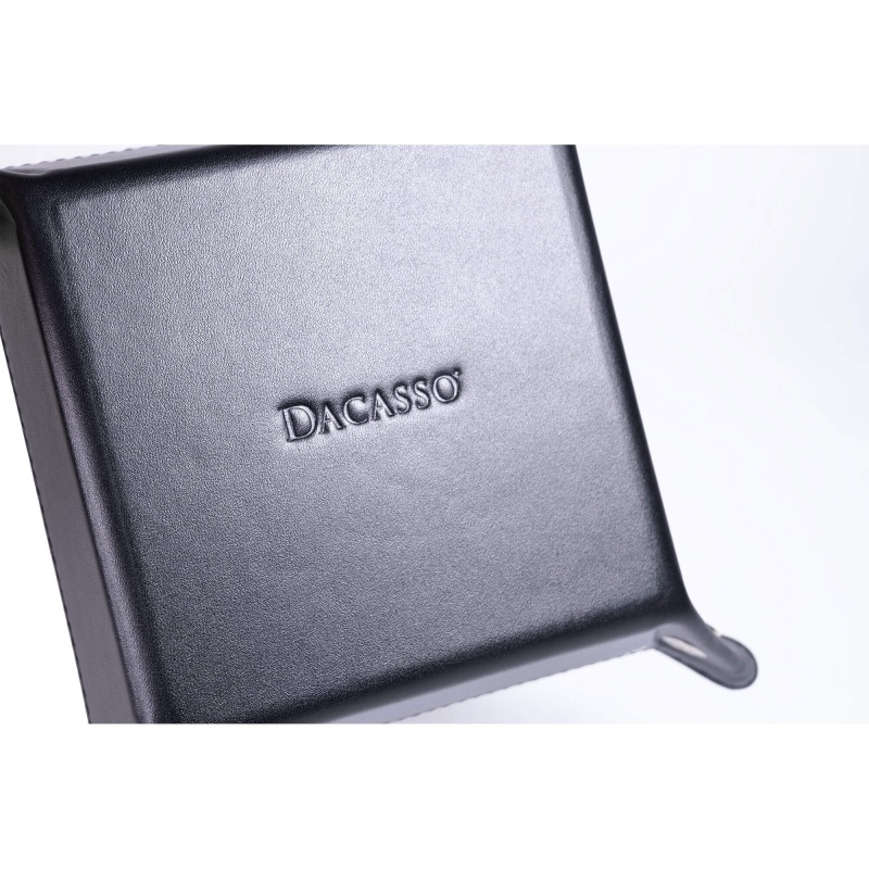 Classic Black Leather Travel Change Valet Tray