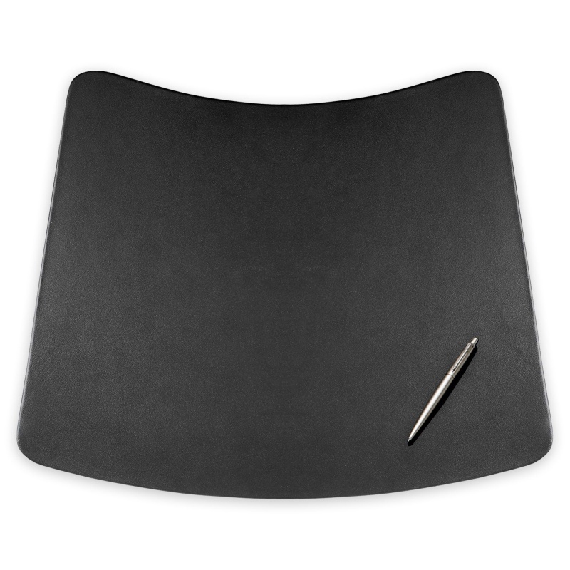 Black Leather 17" X 14" Conference Pad For Round Table