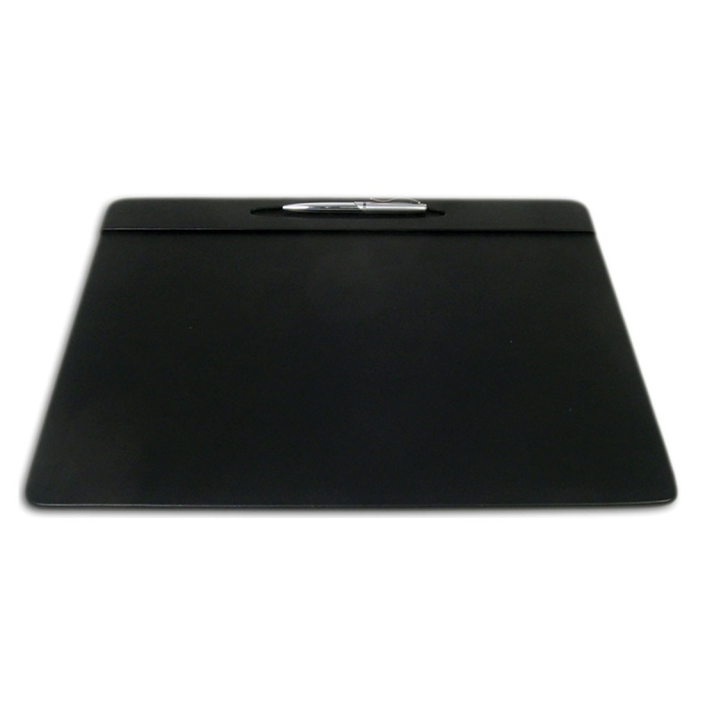 Black Leatherette Conference Pad With Top-Rail Pen Well, 17 X 14