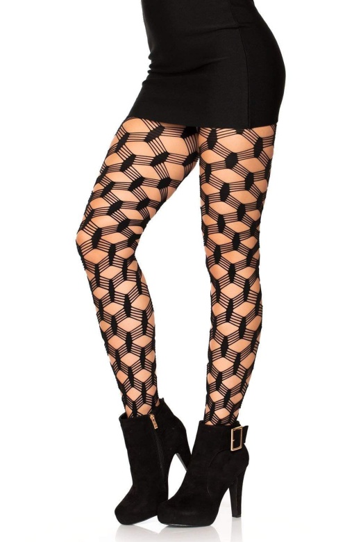 Hardcore Fishnet Tights - One Size / Black by Donna Di Capri