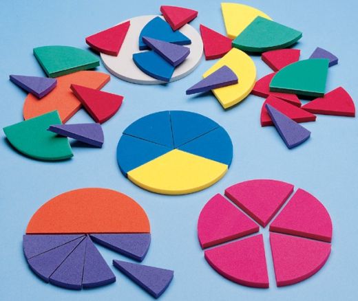 Foam Fraction Circles - A Hands-on Math Tool for Visual Learners