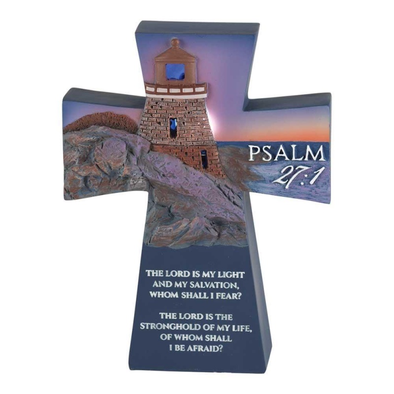 The Lord Is My Light Tabletop Cross