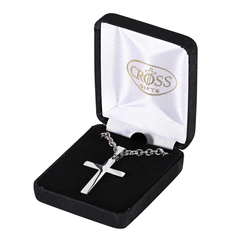 Necklace Box Cross Stainless Steel