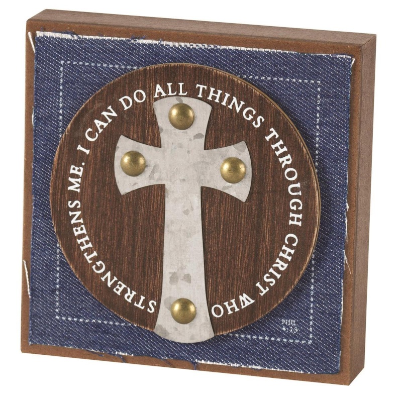 Plq Ttop I Can Do Phil.4:13 Mdf/Mtl 5X5