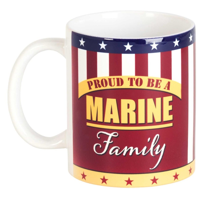 Mug Ceramic Proud Marine Family 11Oz