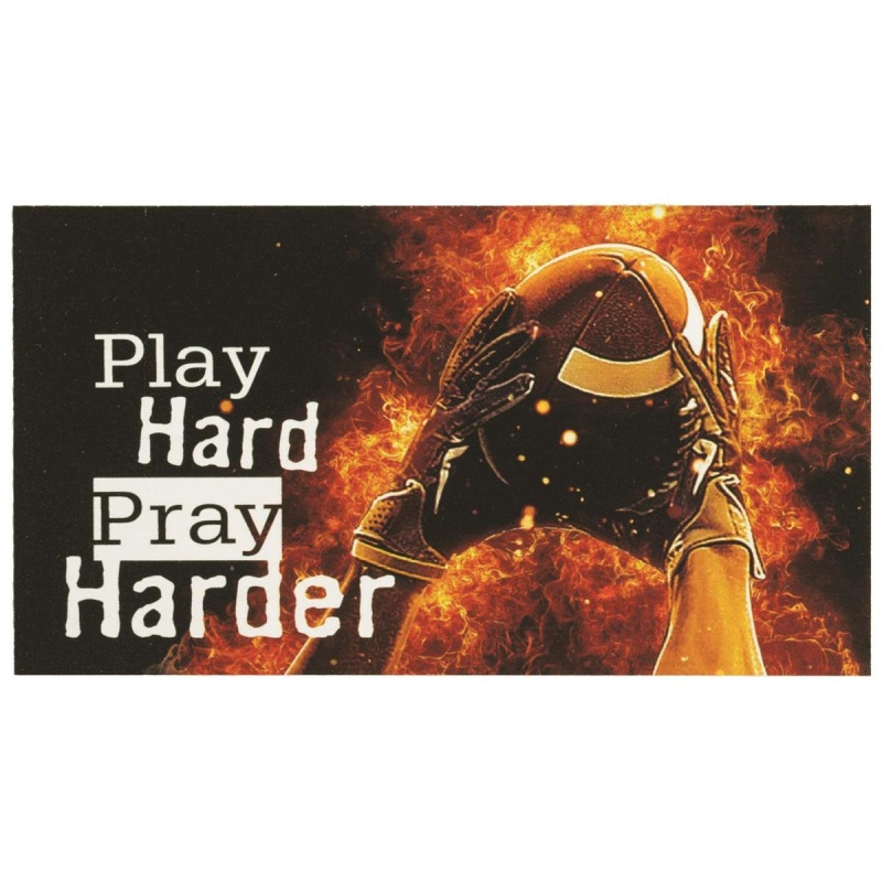 Magnet Football Play Hard Pray 5X2.75