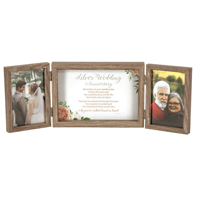 Triple Photo Frame 25Th Anniversary