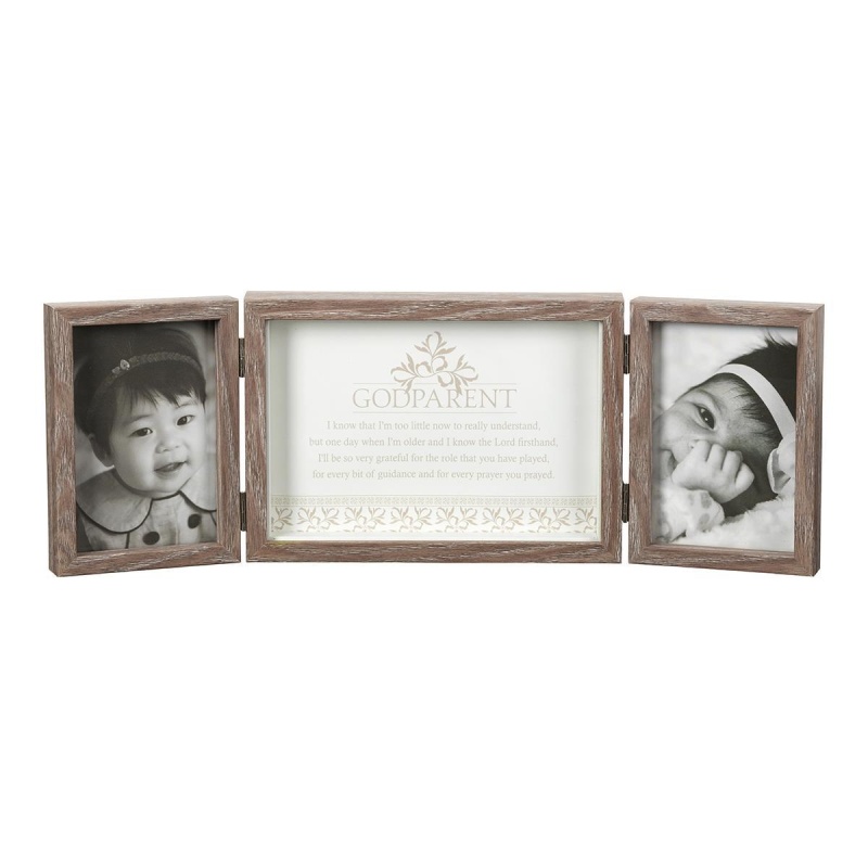 Triple Photo Frame Godparent