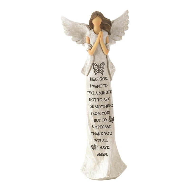 Angel Figurine Dear God Resin 3.5X9