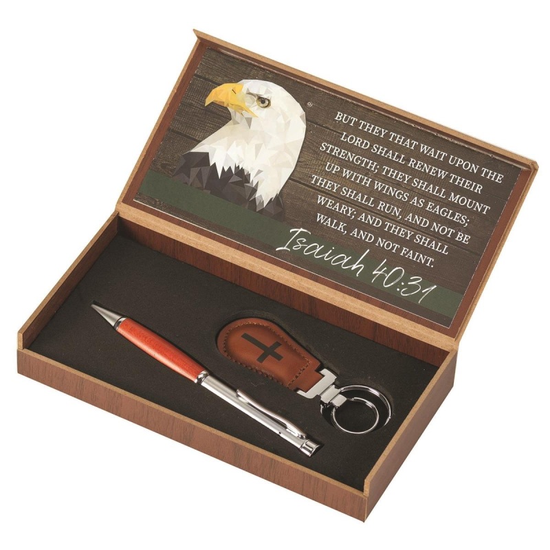 Pen Keyring Gift Set Eagle Isaiah 40:31