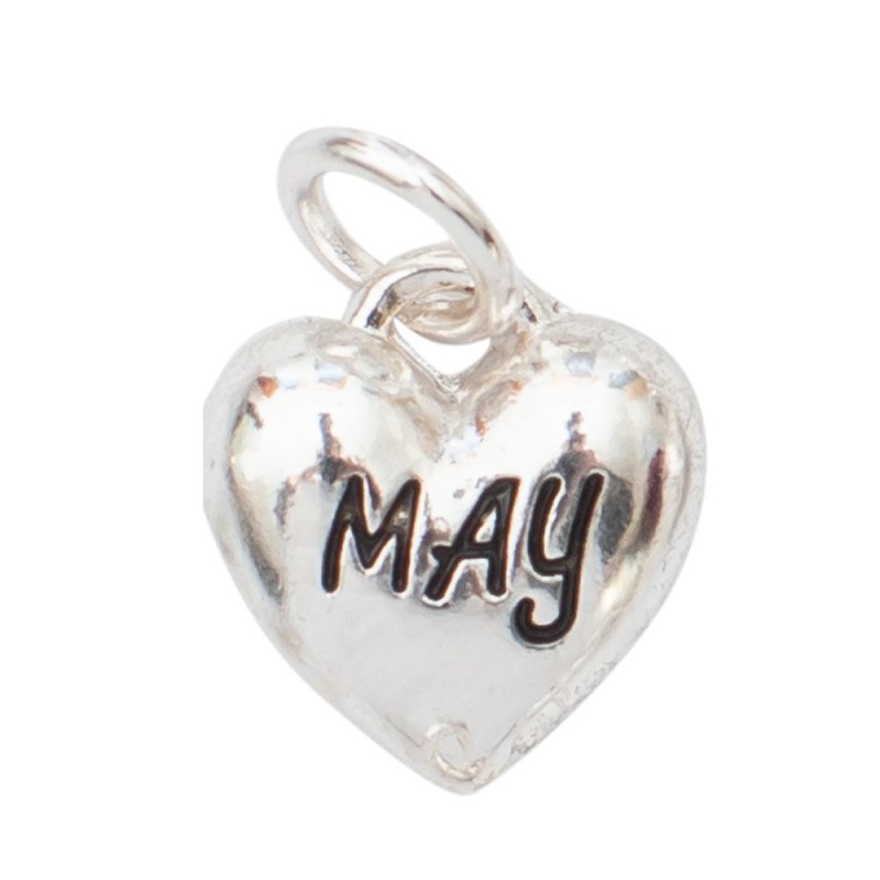 May Charm Silver Heart