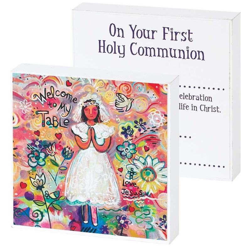 First Holy Communion Double Sided Tabletop Plaque