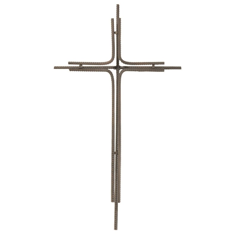 Metal Wall Cross Bronze Finish 18In