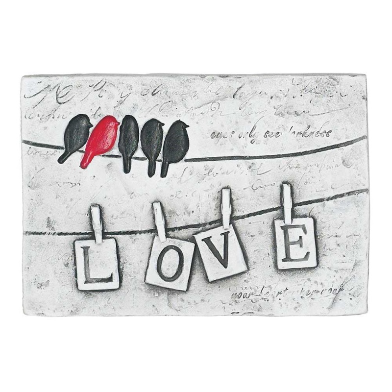 Garden Plaque Black And Red Birds Online